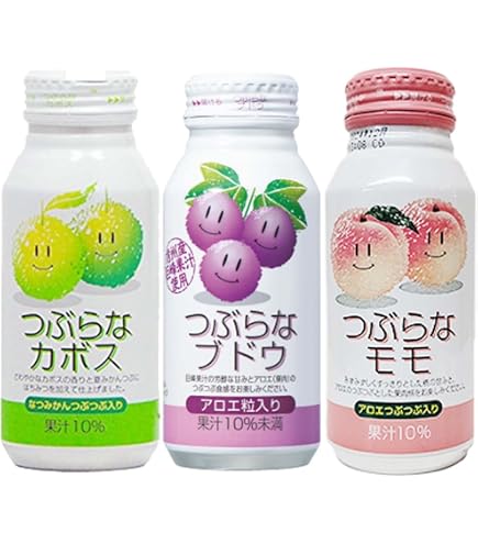 Amazon.co.jp: つぶらなリンゴ＆つぶらなブドウ&つぶらなモモ（190g×30